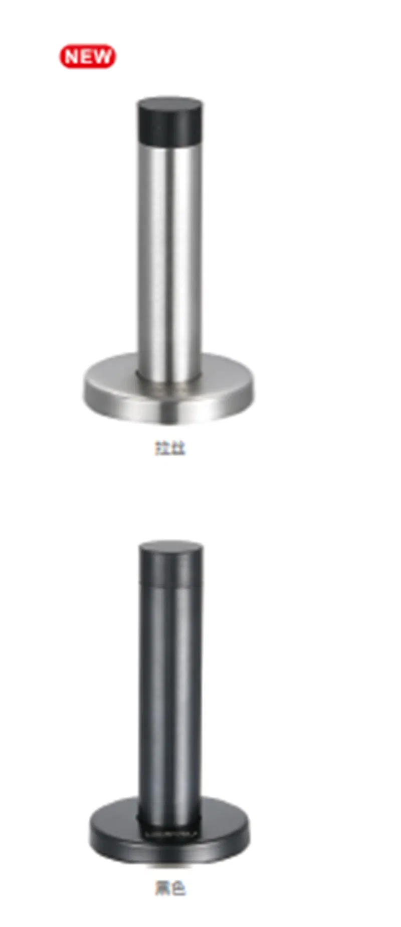 Punch-Free Stainless Steel Rubber Caps Rubber Door Stop