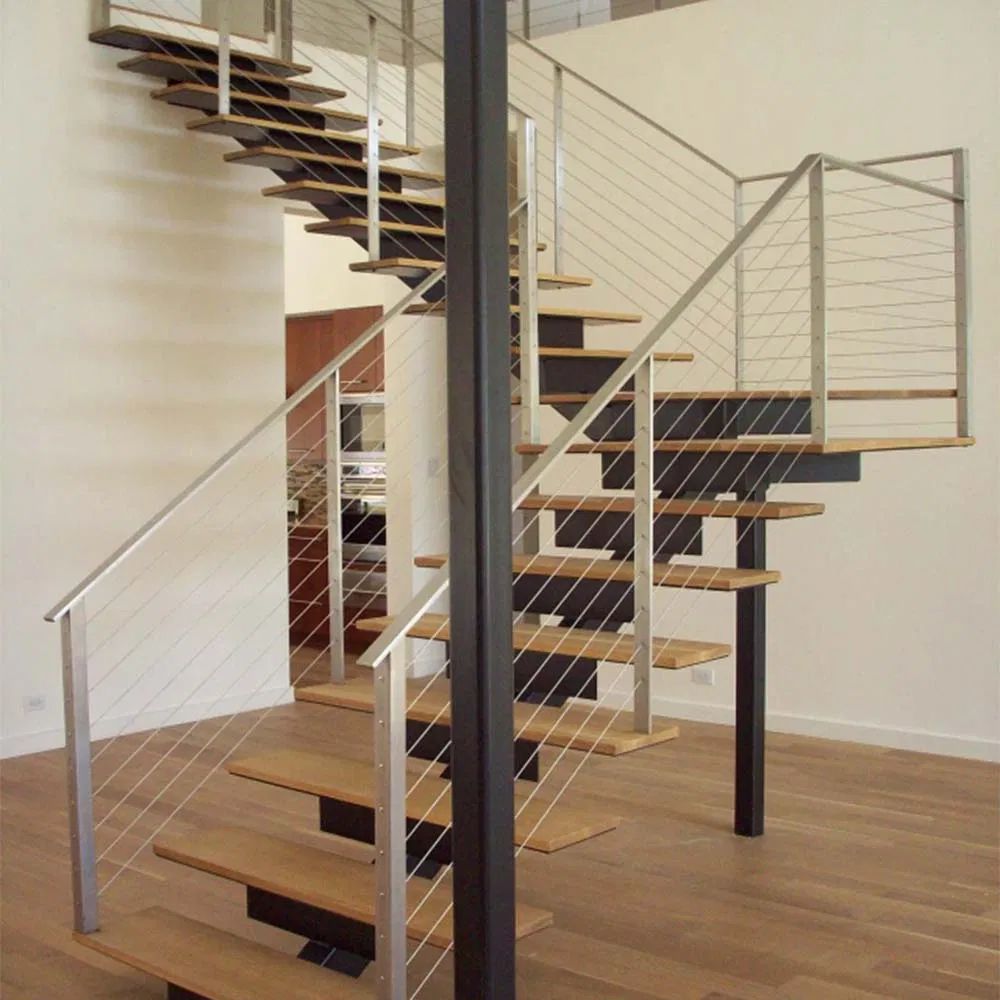 Modern Glass Stair with Antislip Staircase Glass Tread