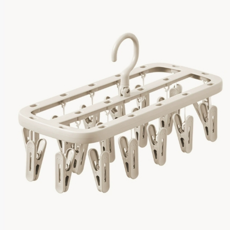 All-Purpose Multi-Clip Drying Rack: Suitable for Households, Dorms & Kids' Socks Drying
