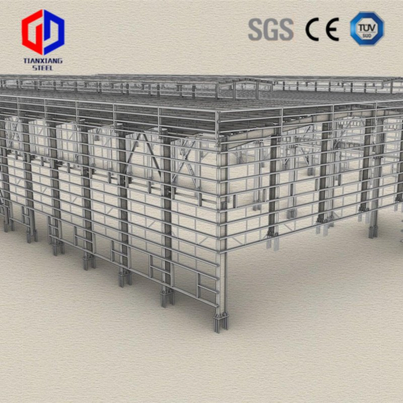 Prefabricated Steel Structure Building Design Cow Farm Shed