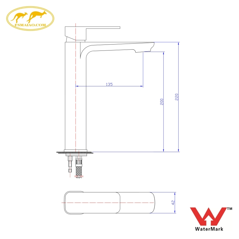 Fast Delivery Sanitary Ware High Unique Design Wels 5-Star Rated Tall Brass Watermark Wels Basin Mixer in Chrome HD7031