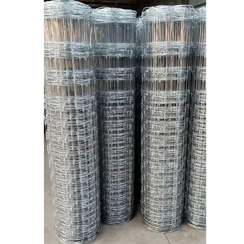 Custom High Strength Galvanized Steel Wire Horse Cattle Deer Durable Farm Guard Fixed Knot Field Fence Woven Wire Livestock Sheep Mesh Net Grassland Ranch Fence