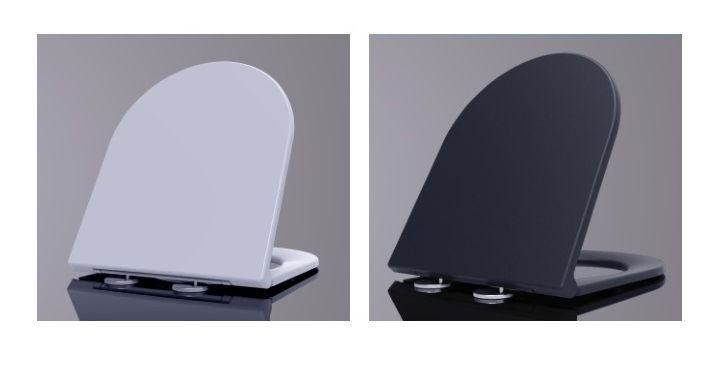 Hu2411 White UF Toilet Seat Cover, D Shape Toilet Seats