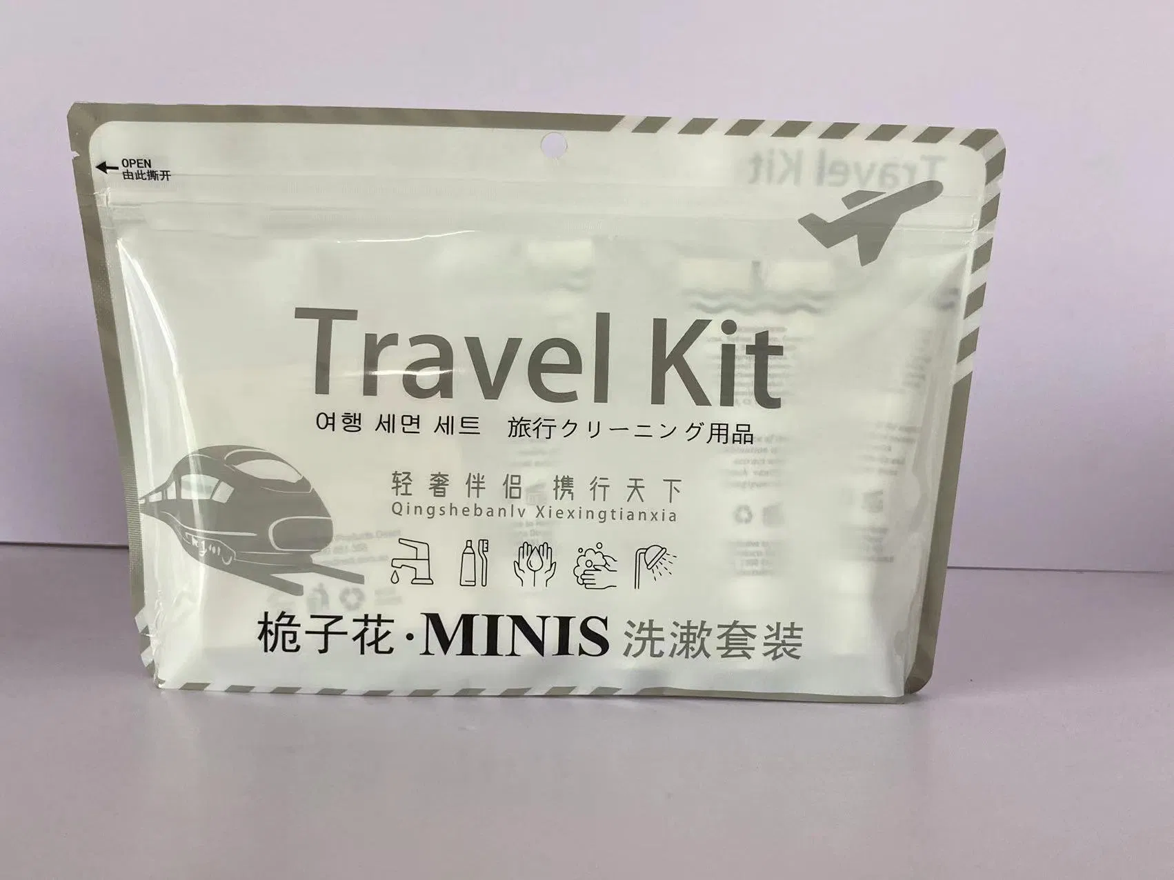 Customized Logo Hotel Travel Kit Bathroom Kit Hotel Shampoo Shower Gel Body Lotion