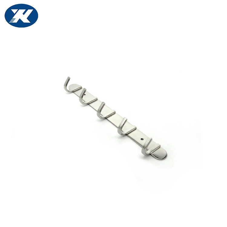 Настенные крючки для одежды 5 шт, нержавеющая сталь и дерево