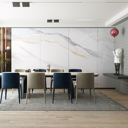 1200*2400mm Large Format Polished White Marble Grey Black Sintered Stone Tile Wall Slab