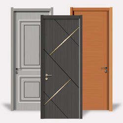 Good Quality Interior Soundproof Interior Panel Shaker Wooden Door Timber PVC Edge Doors