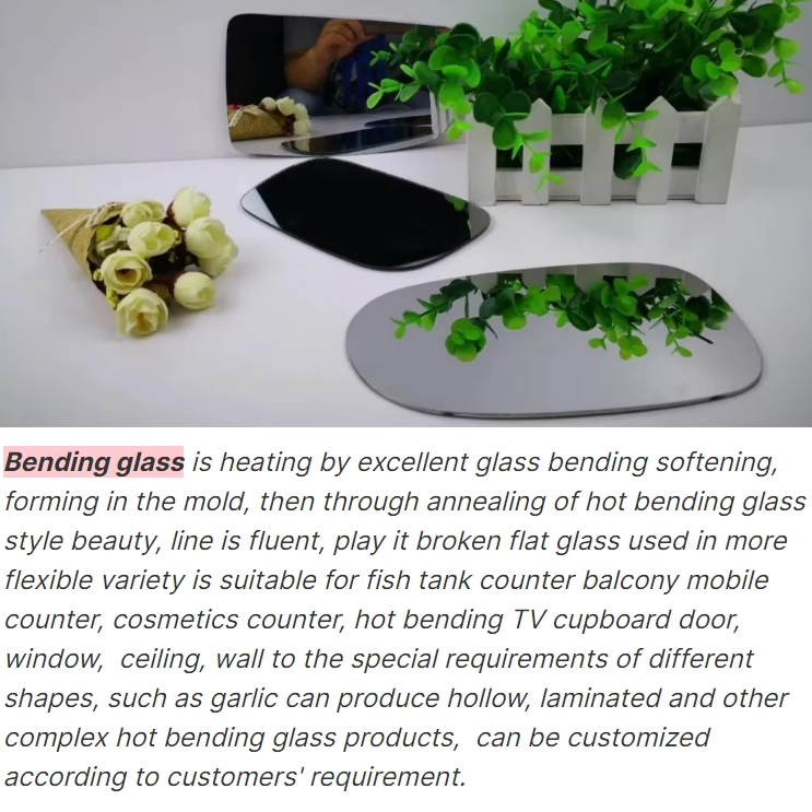 1.8/2/3mm R320-R1800 Wide-Angle Float Convex Concave Curved Bend Bending Bent Glass Mirror