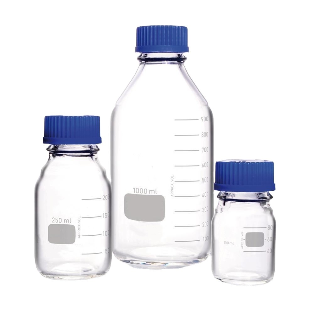 Laboratory Glassware of Various Specifications and Sizes Borosilicate Glass Bottles and Chemical Reagent Bottles