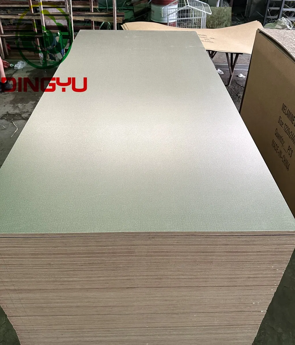 1220*2440*18mm Melamine Plywood Poplar Core Wood Grain