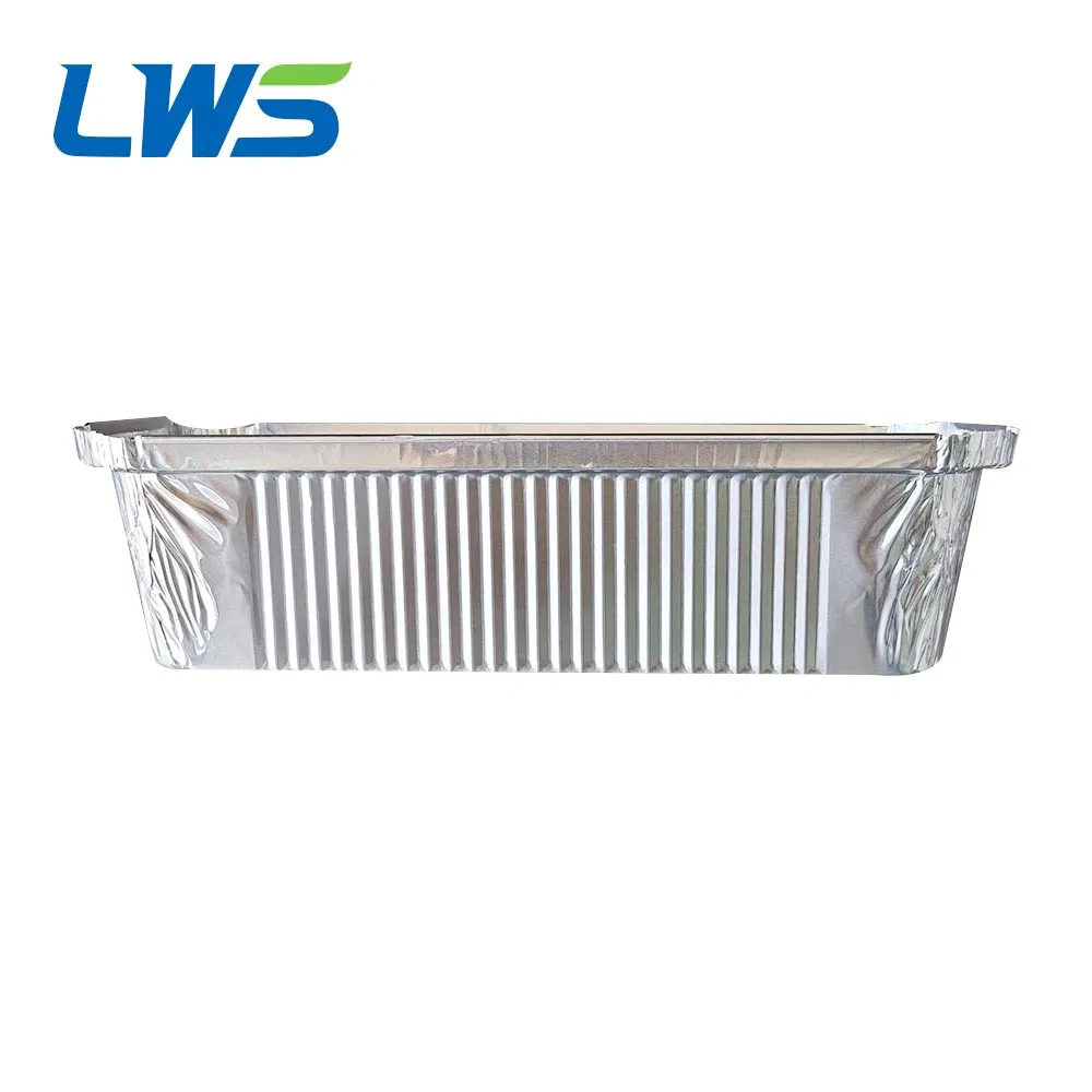 750ml 8.5*4.5'' Takeaway Disposable Aluminum Foil Food Tray for Baking Grilling BBQ