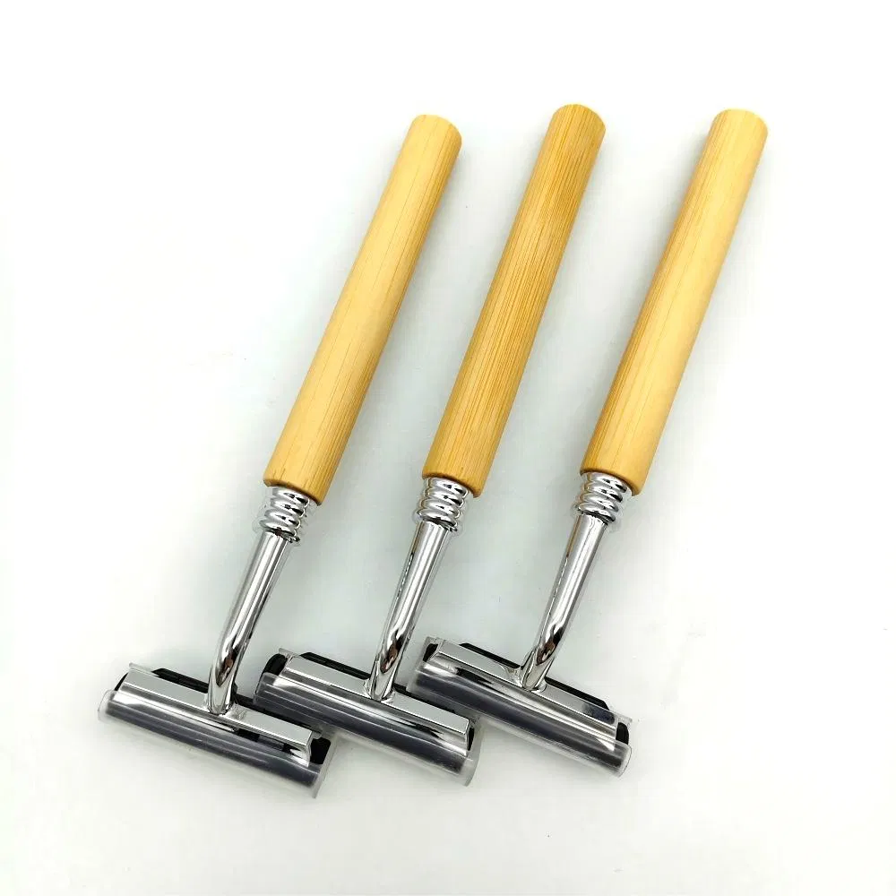 Wholesale Eco-Friendly Hotel Disposable Biodegradable Twin Blade Safety Shaving Bamboo Razor