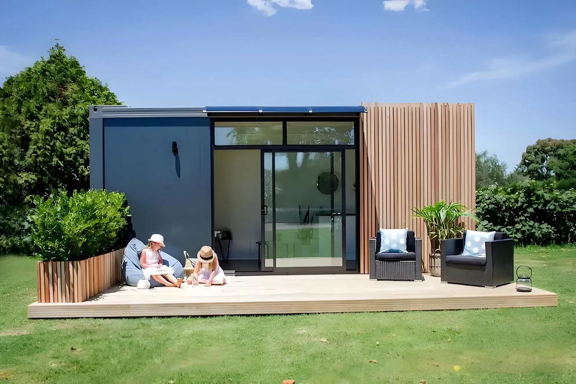 Low Cost Modern Design Prefab Milk Tea Shop Coffee Shop Homes Tiny Modular Container House for Sale