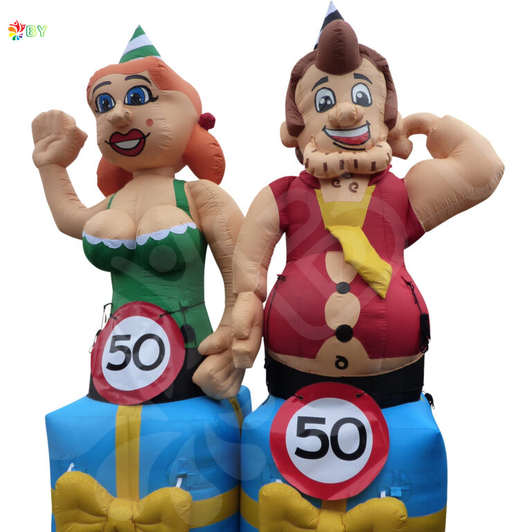 Factory Supply Inflatable Abraham Doll with Gift Box for Advertising