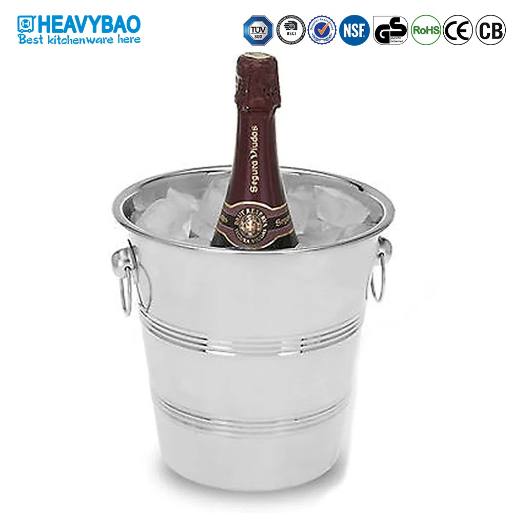 Heavybao Stainless Steel Food Bucket Champagne Ice Buckets and Pails