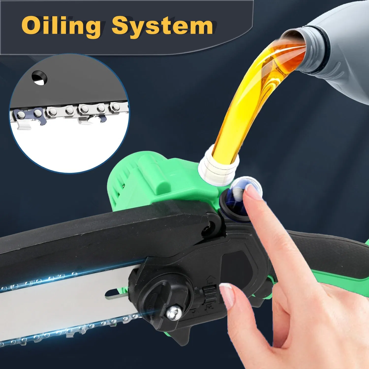 20V Brushless Mini Chainsaw with 6inch and 8inch Chain Bar