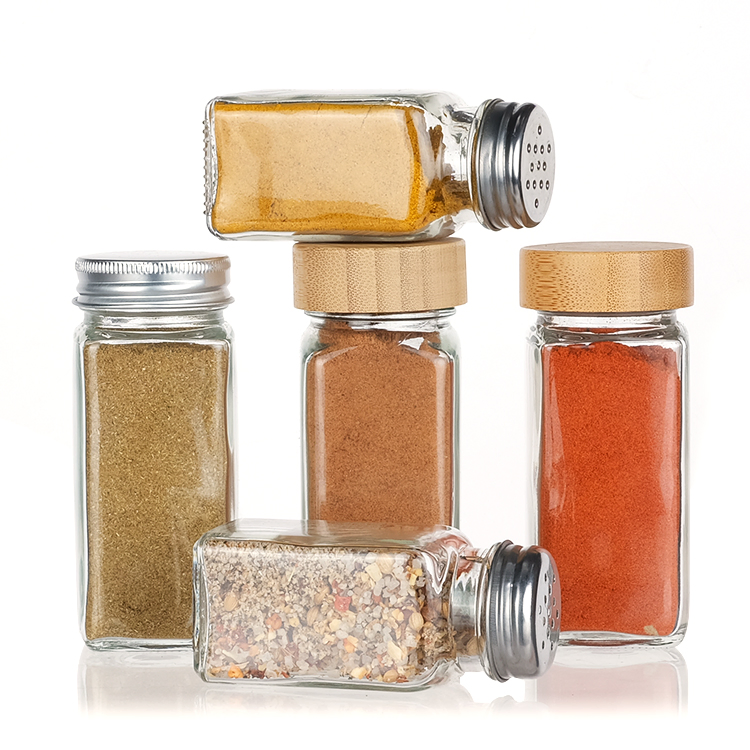 Premium Glass Spice and Seasoning Jar Set - 120ml, 90ml, 4oz