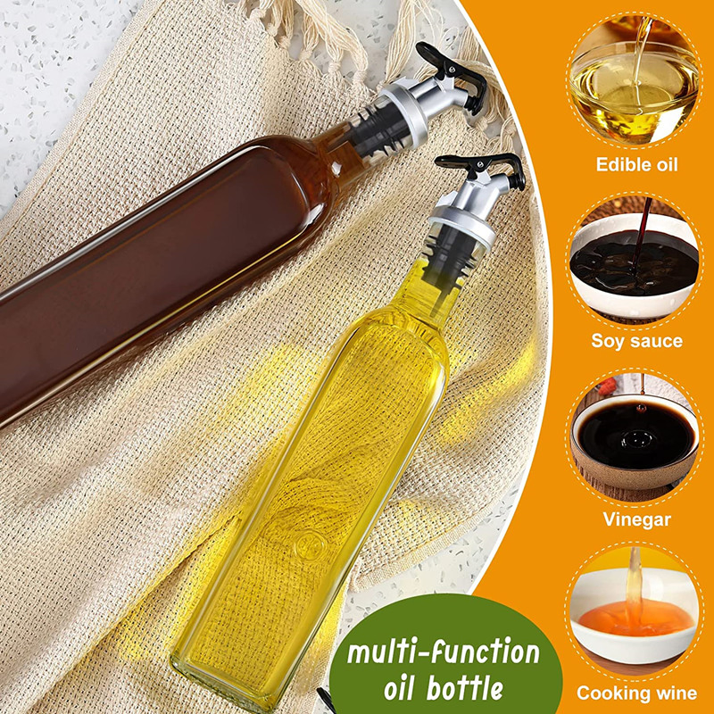250ml 500ml 750ml Round Square Glass Olive Oil Bottle with Dispenser