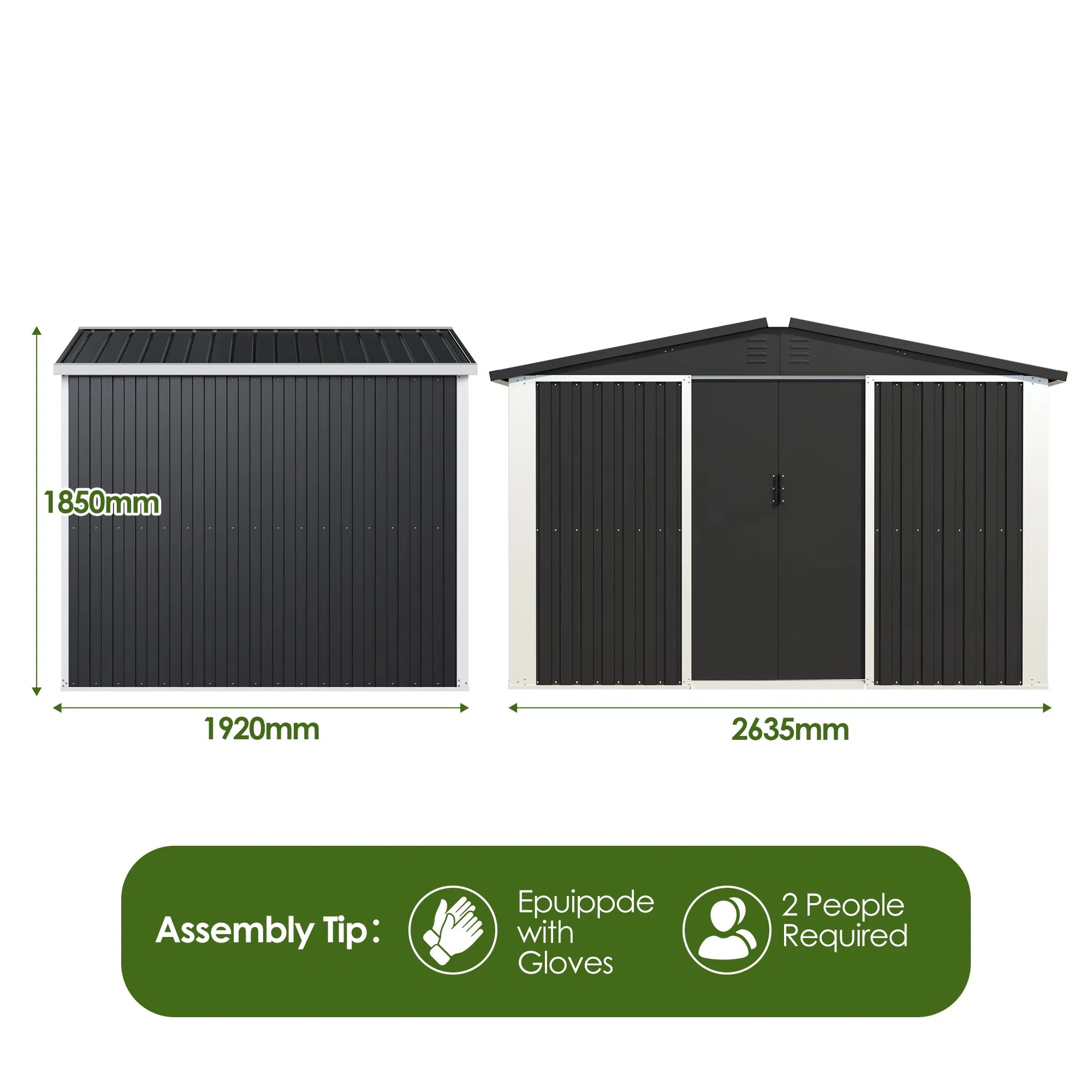 Prefabricated Building Garage Storage Shed Garden Shed