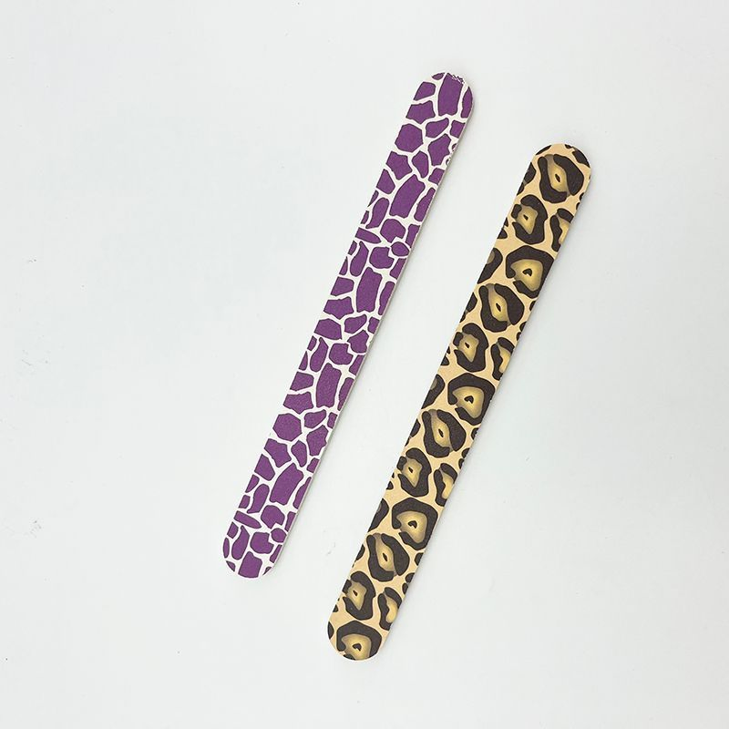 Custom Logo Colorful Patterns Nail Trimming Nail File Polishing Grit Nail Art Nail File