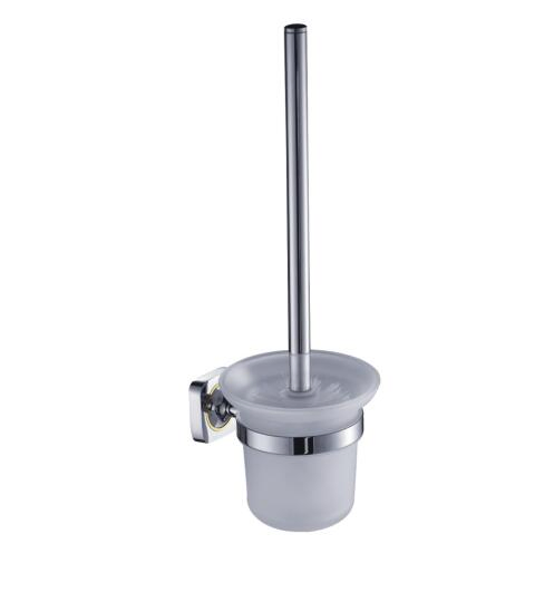 Brass Polished Chrome Double Tumbler Holder Bathroom Cup for Toothbrush and Toothpaste