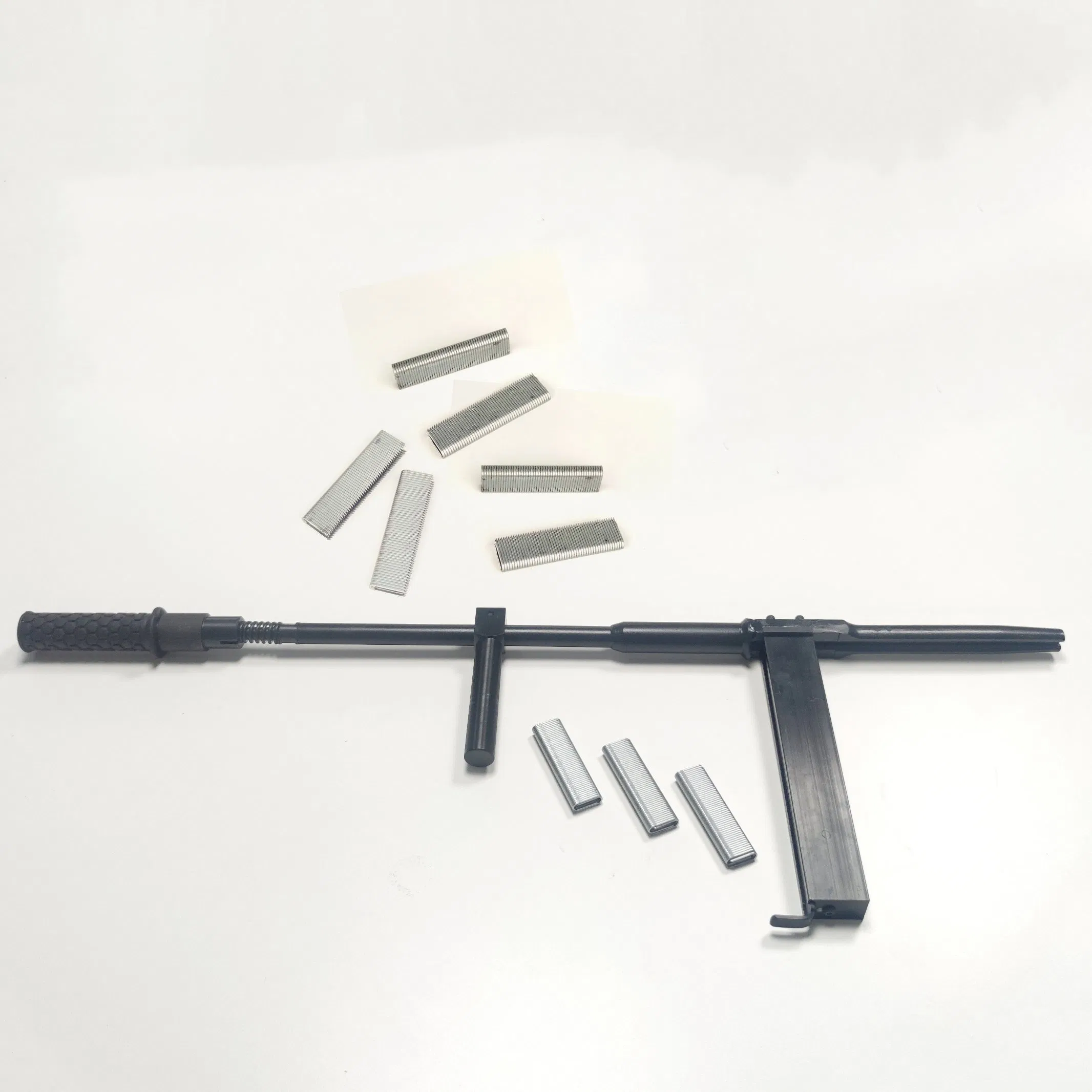 Post Tension Hand Nail U Crown 22mm Pins Manual Steel Body Woodworking Tool Stapler