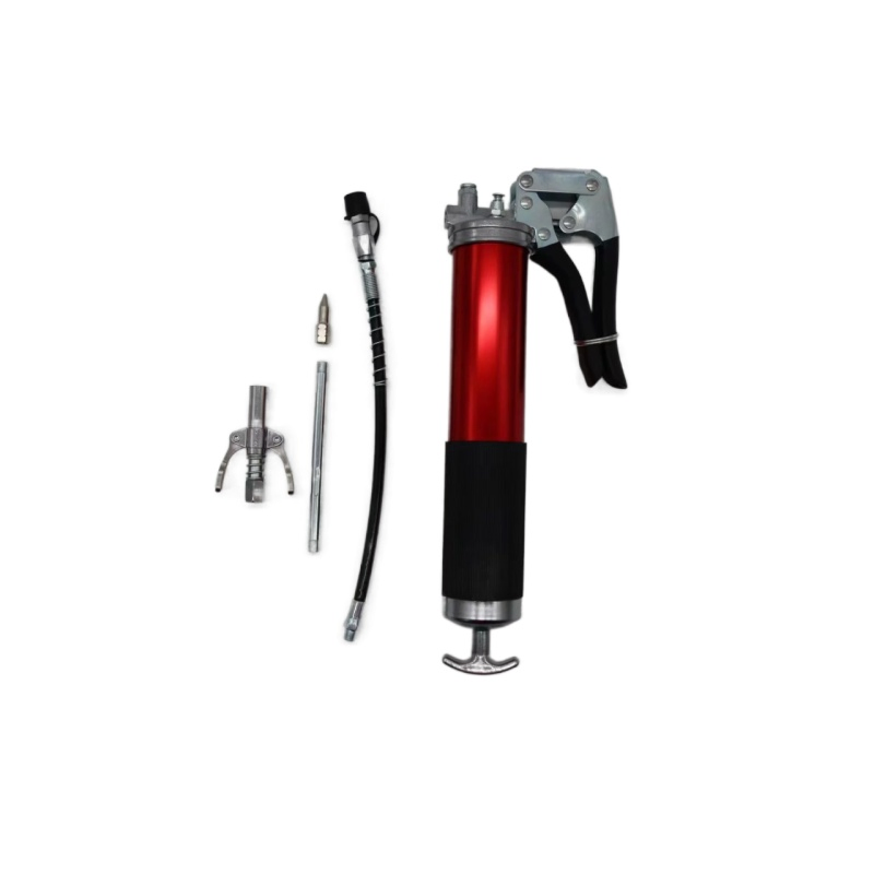 Aluminum Alloy Grease Gun 10000 Psi Grease Gun Coupler 600cc Hand Operated High Pressure Hydraulic Grease Gun Nozzle Tip Pump
