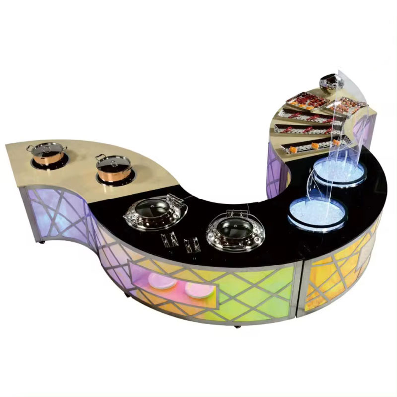 Modern Furniture Restaurant Buffet Equipment Decoration Restaurant Buffet Exhibition Display Buffet Table