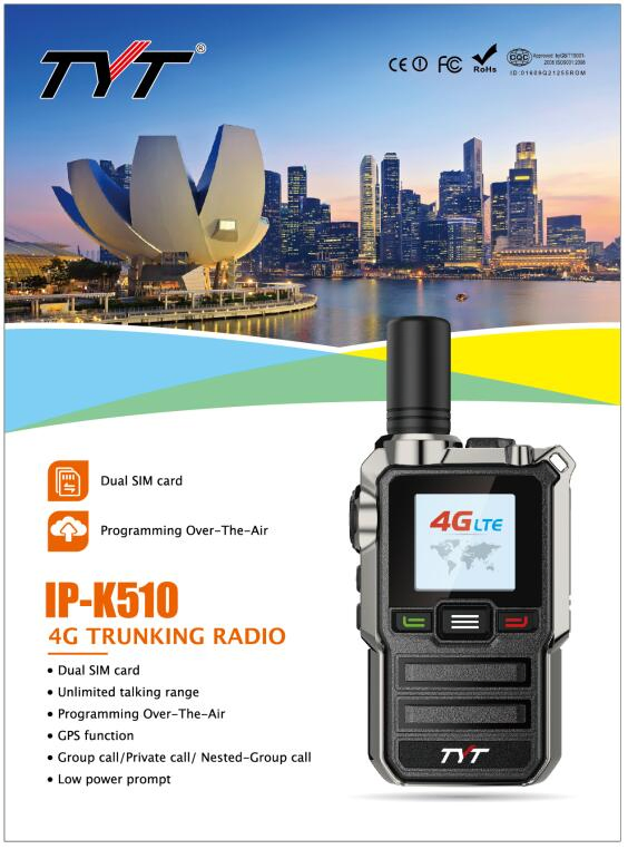 Tyt IP-K510 4G IP Network Poc Radio Long Range Radio Global GSM Handy Talky Internet Walkie Talkie