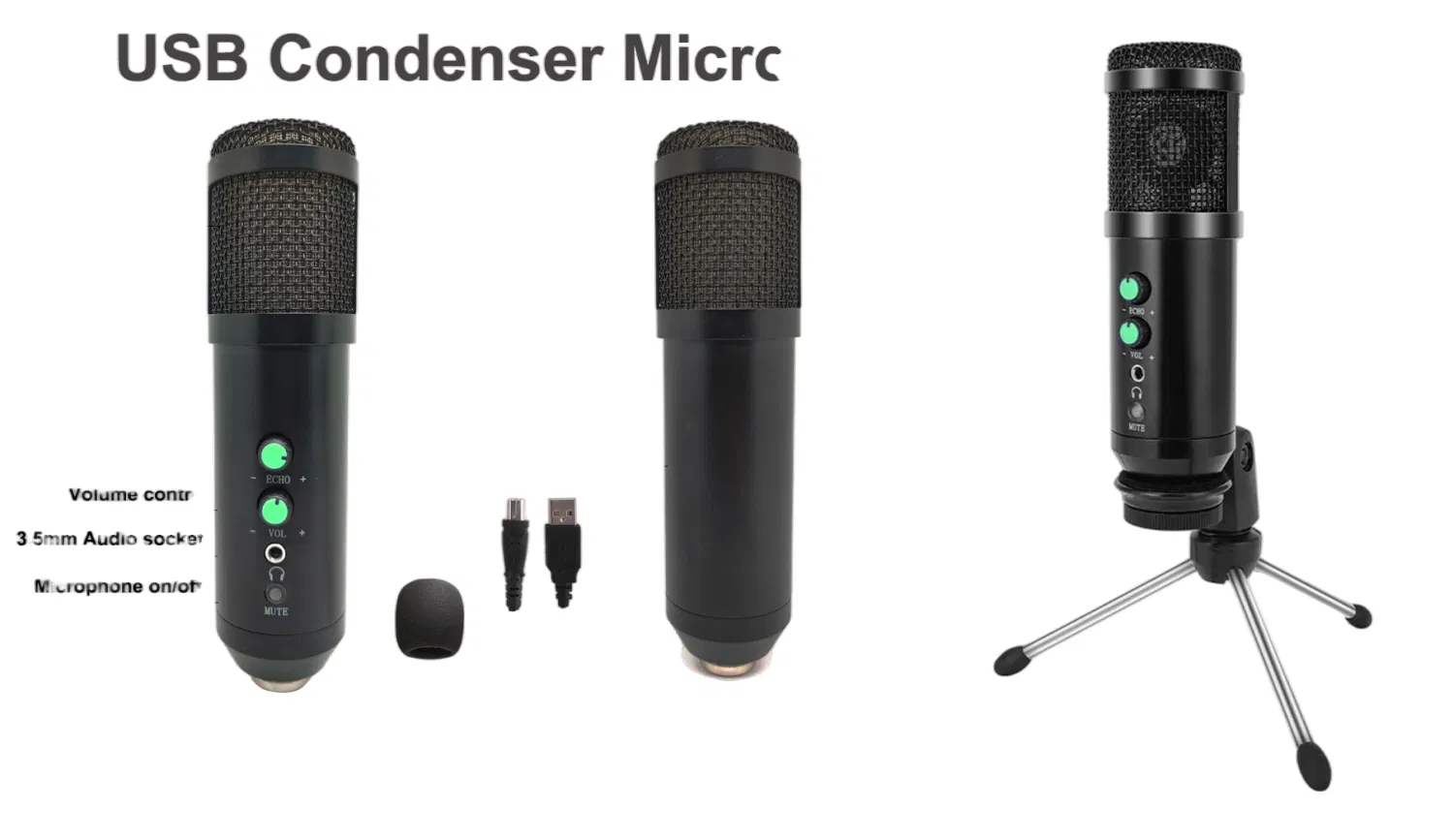 High-Quality Condenser Microphone for Studio Recording and Streaming