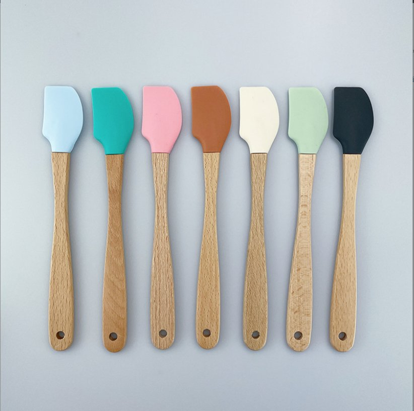 Wooden Silicone Bread Cake Baker Pan-Fry Spatula