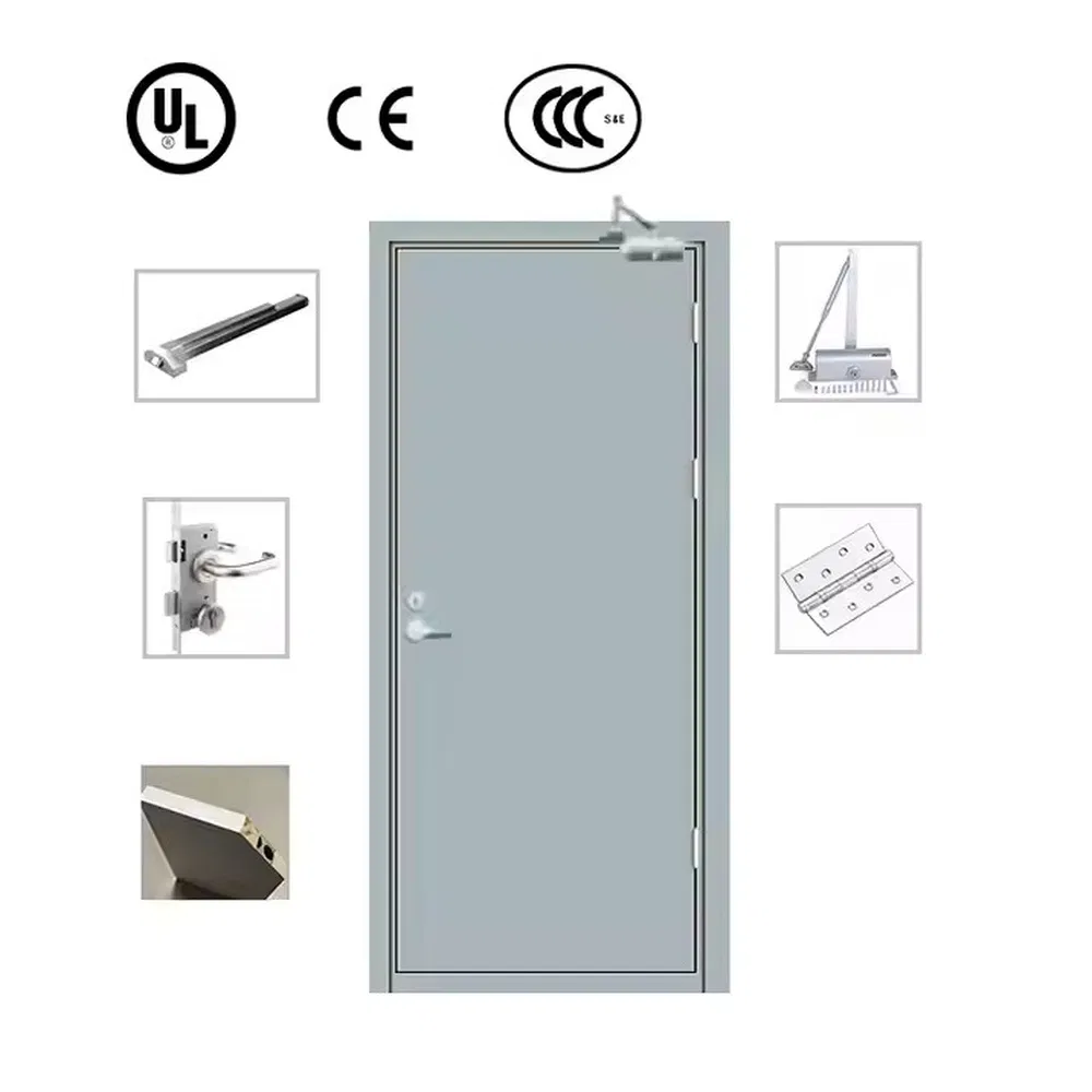 Excellent Anti-Theft Performance Steel Fire Rated Entry Door for Public Buildings