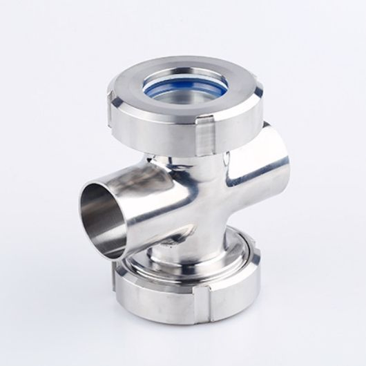 Sanitary Four-Way Mirror 304 Stainless Steel Welded Cross Pipe