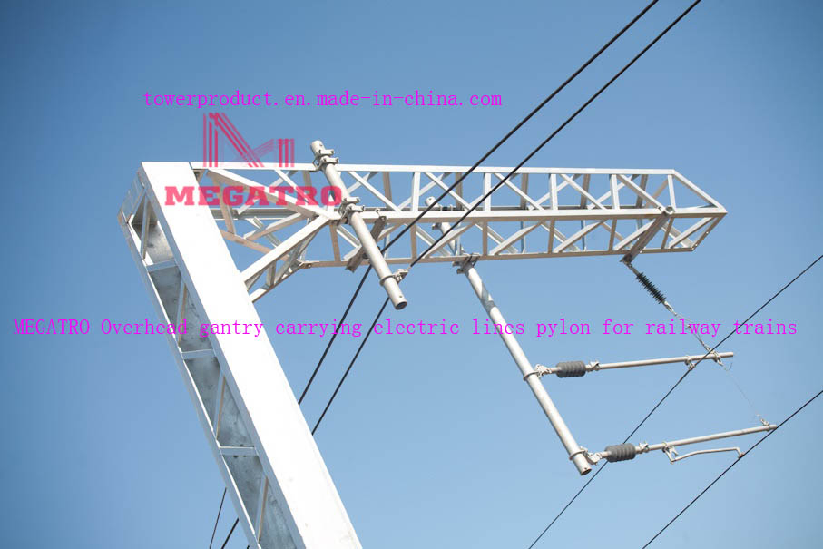 Megatro Overhead Gantry Carrying Electric Lines Pylon for Railway Trains