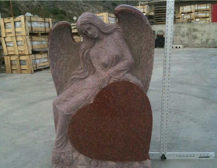 Natural stone polished Ruby/Indian Red Granite Monument for Memorial/Dead/cemetery/graveyard