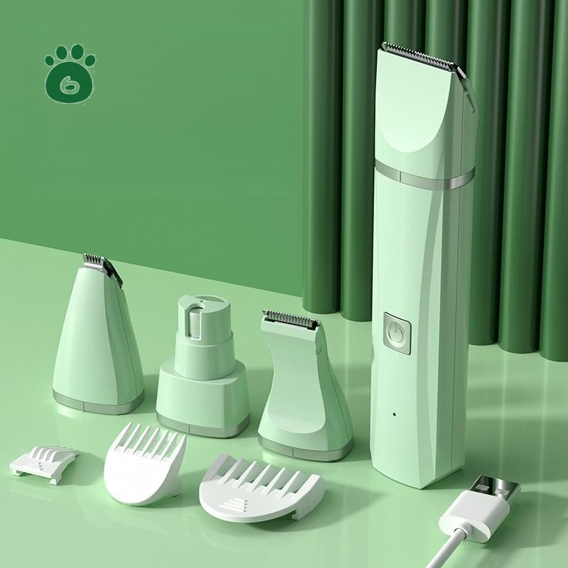 Multifunction Professional Pet Hair Clipper Electric Cordless Cat & Dog Grooming Kit 4 in 1 Rechargeable Portable Plastic Design