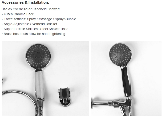 Portable Super Eco Rain Jet Shower Head for Home Use