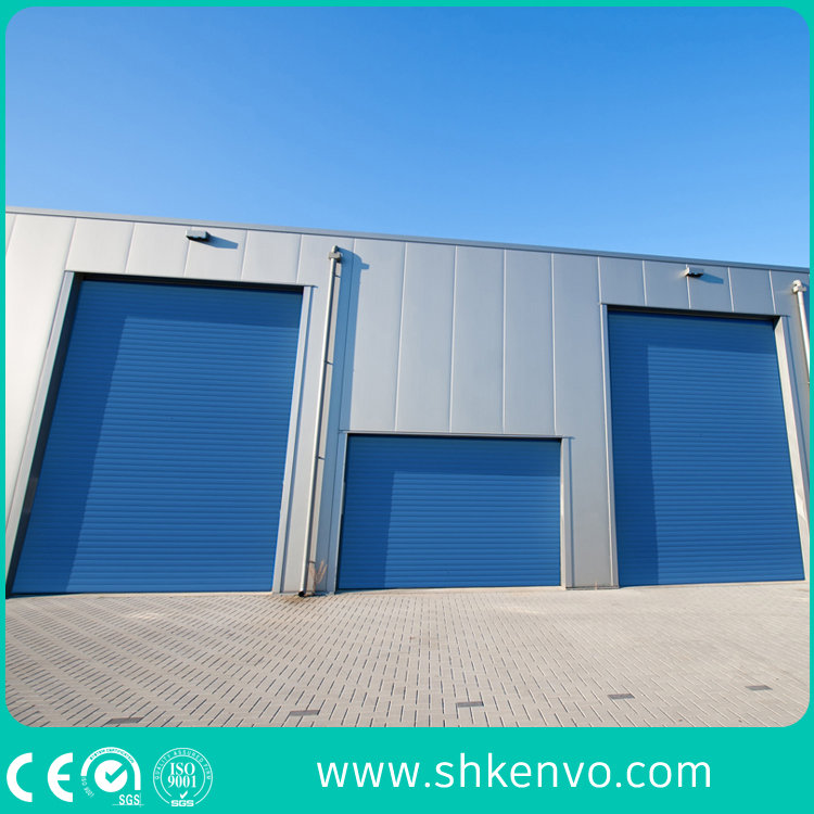 Industrial Automatic Wind-Resisting Rolling up Steel Roller Shutter Doors Optional with Perforated Ventilation Holes or Clear Windows for Factory or Warehouse
