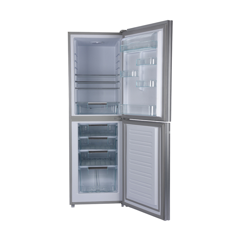 12V DC off Grid Silver Fridge 270L Solar Upright Bottom Freezer Refrigerators