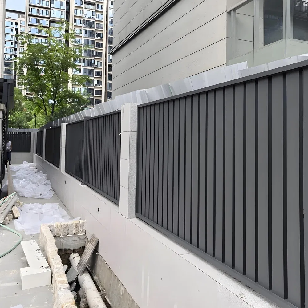 Smart Home Ready System with Pre-Installed Conduits for Wiring and Sensors Aluminum Alloy Fence and Aluminum Railing