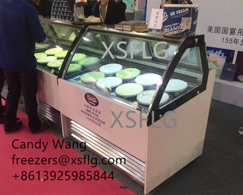 Italian Gelato Ice Cream Showcase for Sale