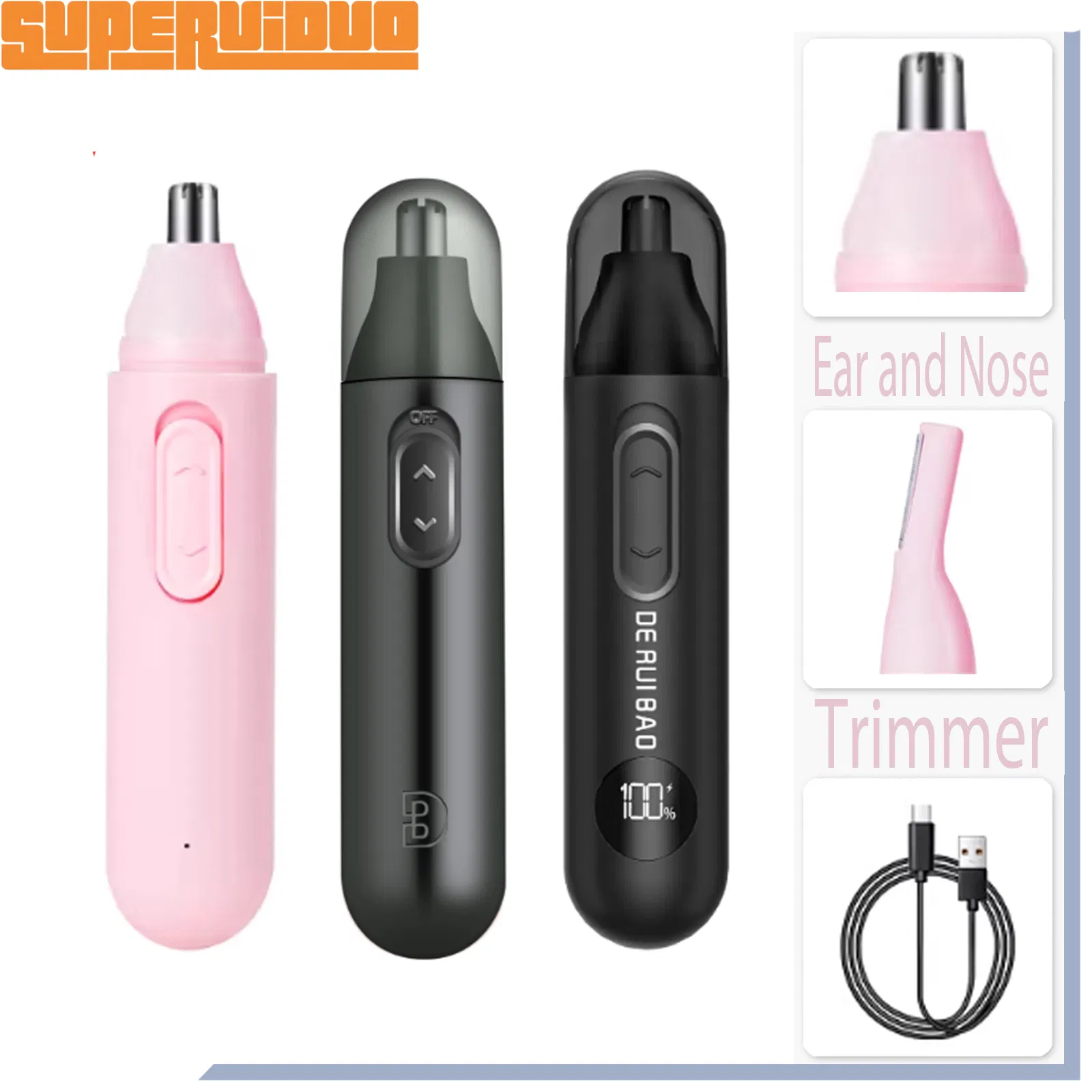 Durable Motor High-Efficiency Performance Ear and Nose Trimmer