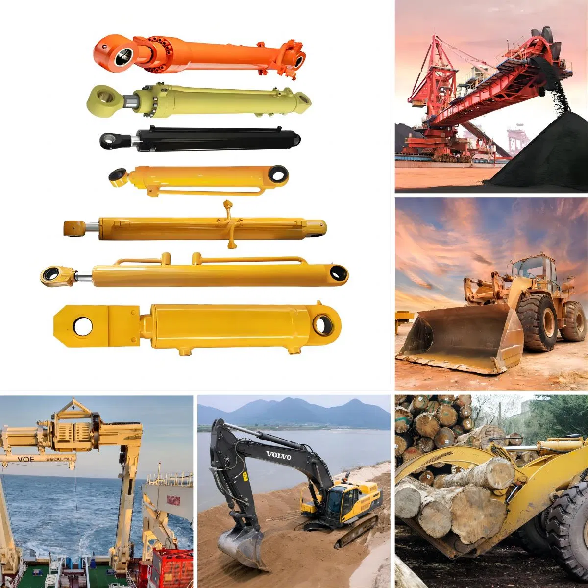 Гидравлический цилиндр морской судовой большой