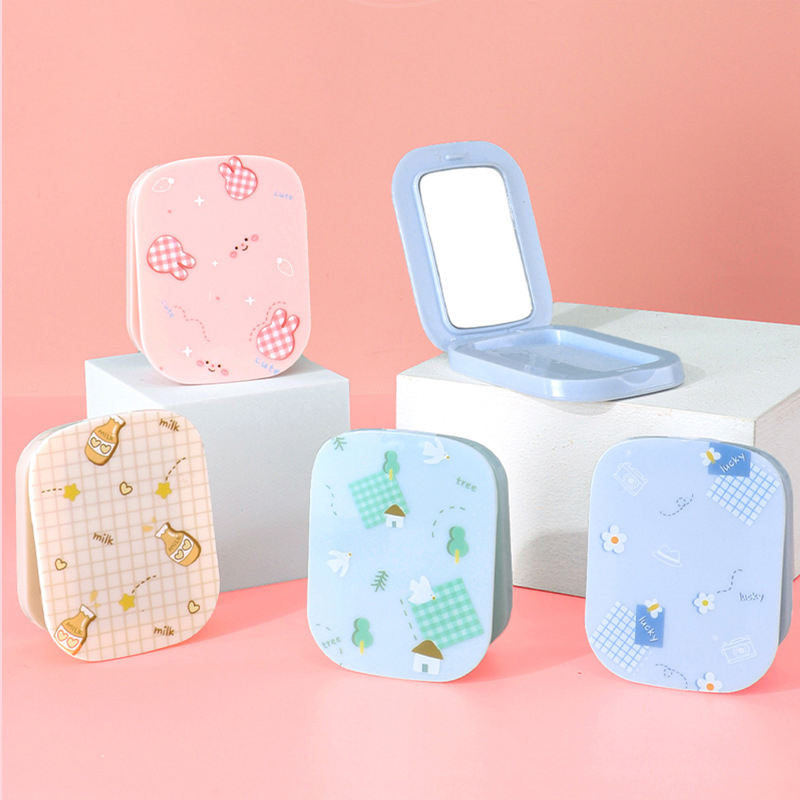 Wholesale Creative Cartoon Cute Super Cute Mirror Comb All-in-One Mini Portable Airbag Comb Hand Mirror