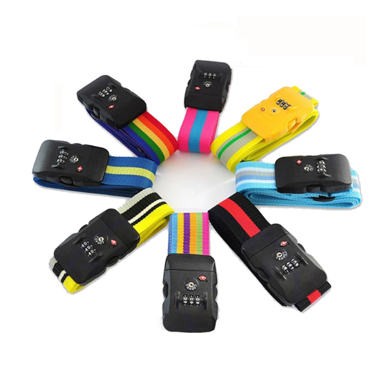 PP Belt / Tsa Lock Adjustable Custom Colorful Luggage Strap Lock