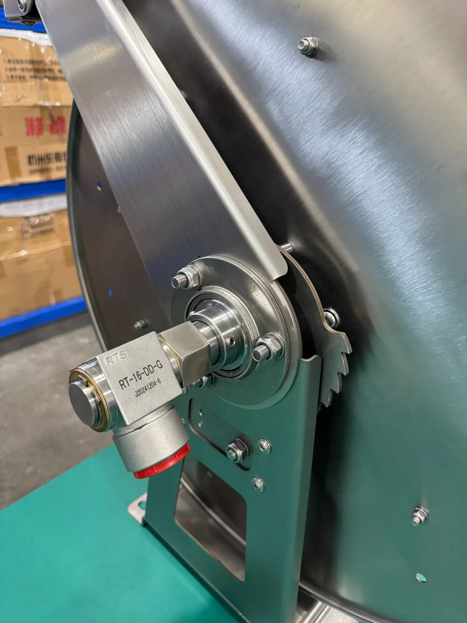 1 Inch Auto Rewind Stainless Steel Spring Hose Reel