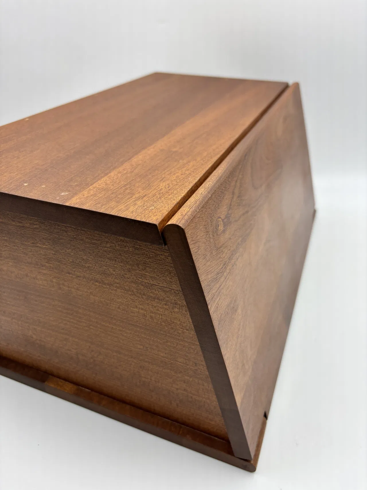 Vintage Acacia Wood Kitchen Counter Bread Box