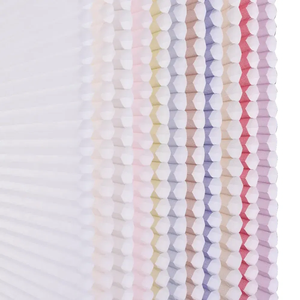 Custom 45mm Non-Woven Pleated Honeycomb Motorized Blinds Fabric for Window Curtain