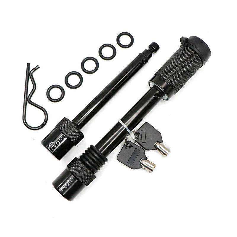 Pin Set 5/8 and 1/2 Inch Black Trailer Hitch Pin Lock Set
