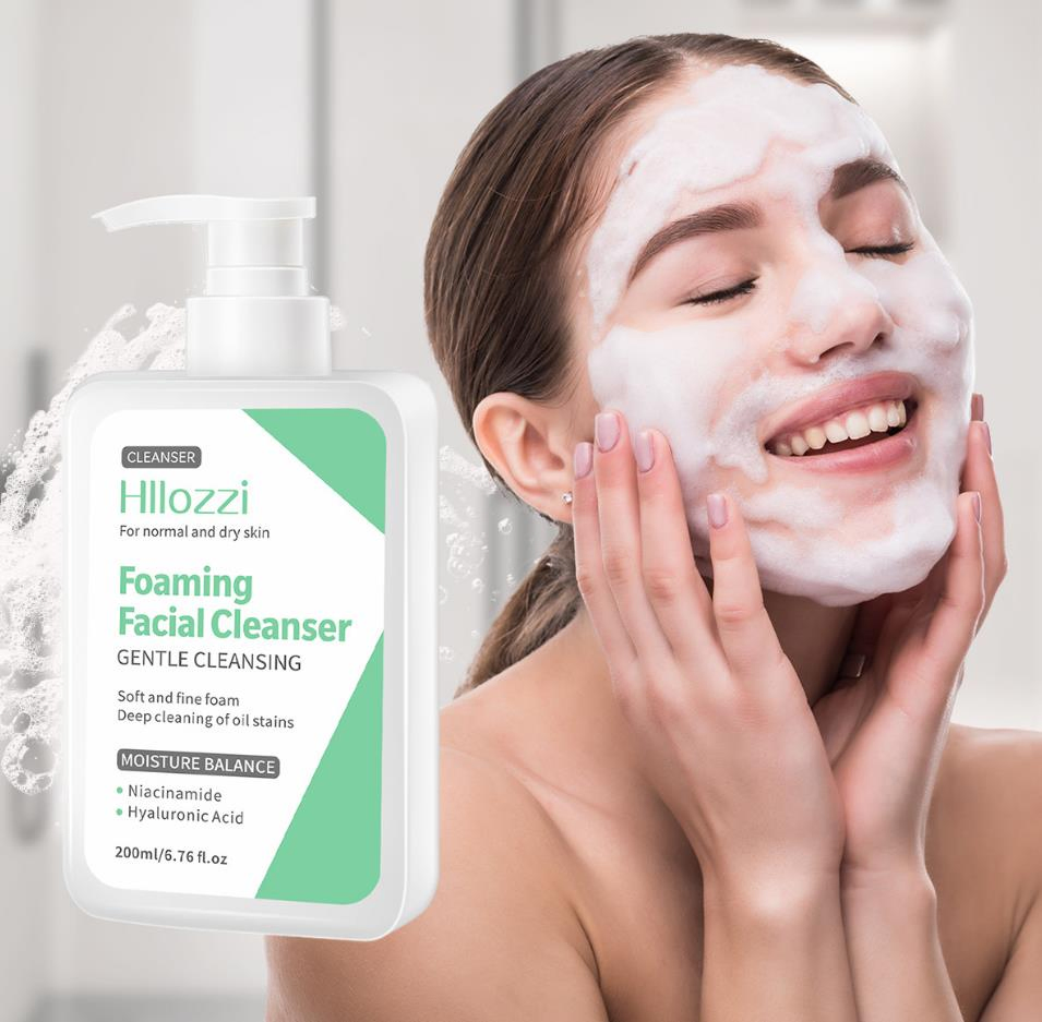 Organic Natural Best Lightening Glowing Face Wash Niacinamide Brightening Skin Hydrating Whitening Facial Cleanser Plumping Skin Facial Foam for Sensitive Skin